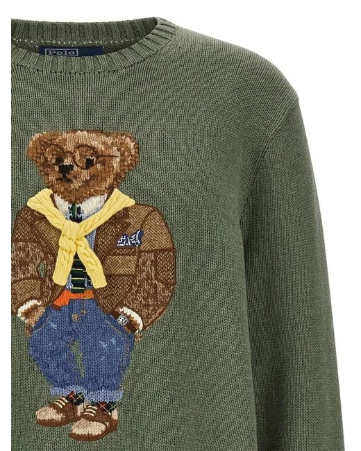 Polo Ralph Lauren Green 'Polo Bear' Sweater for men