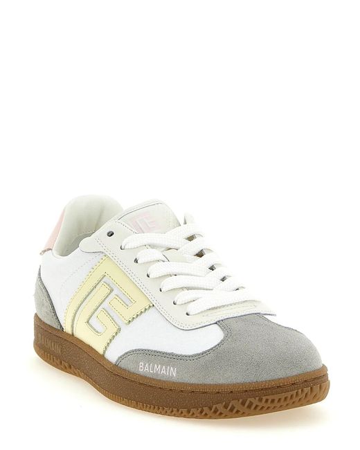 Balmain White 'Swan' Sneakers