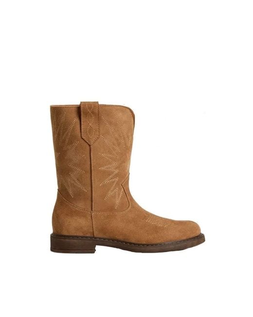 Golden Goose Deluxe Brand Brown "Wish Star Biker" Boots