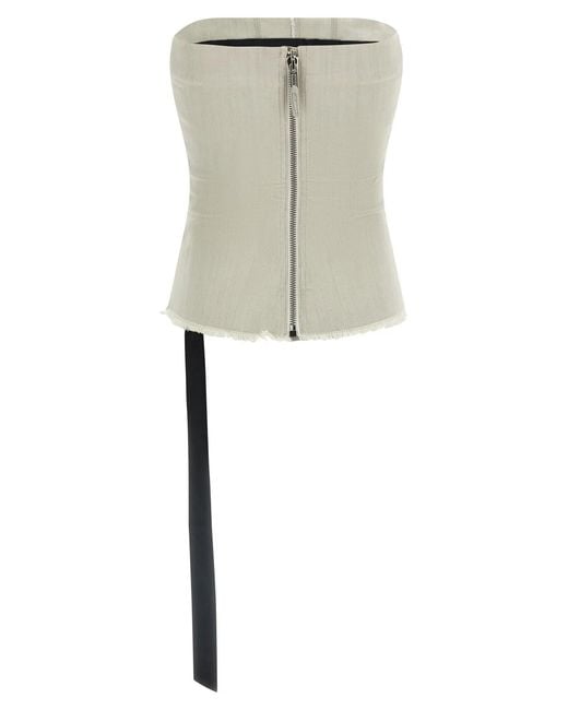 Rick Owens White 'Bustier' Top