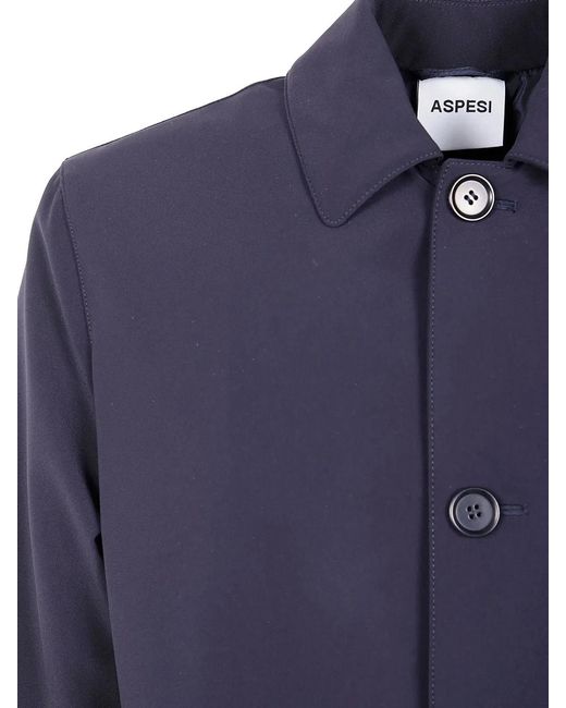 Aspesi Blue Perfetto Raincoat for men