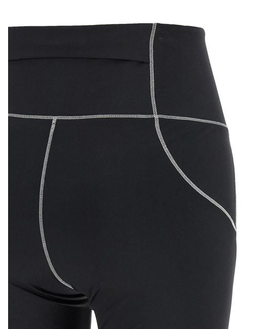 Moncler Black Logo Patch Leggings
