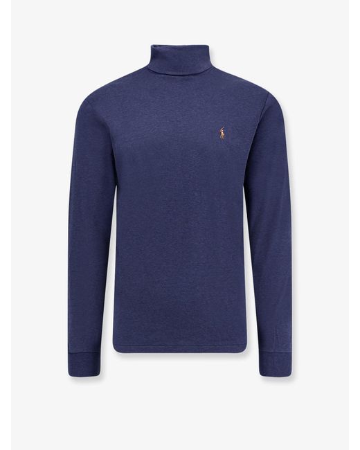 Polo Ralph Lauren Blue Cotton Turtleneck for men