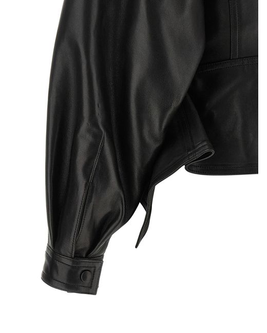 Balmain Black 'Iconica' Leather Jacket