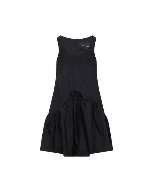 Simone Rocha Black Tapered Back Peplum Mini Dress