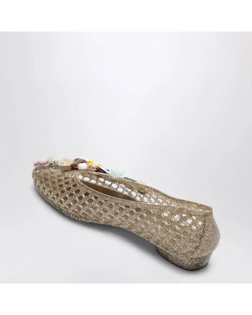 HEAVENLY JELLY Metallic Orchid Ballet Flats