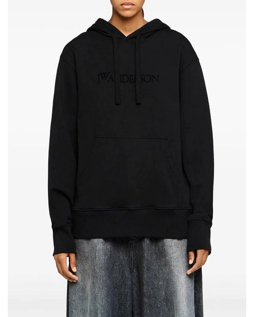 J.W. Anderson Black Logo Embroidery Hoodie