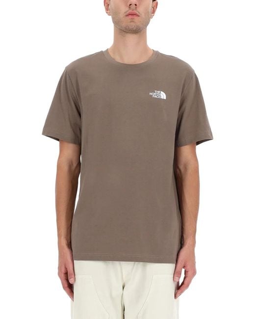 The North Face Gray "Simple Dome" T-Shirt for men