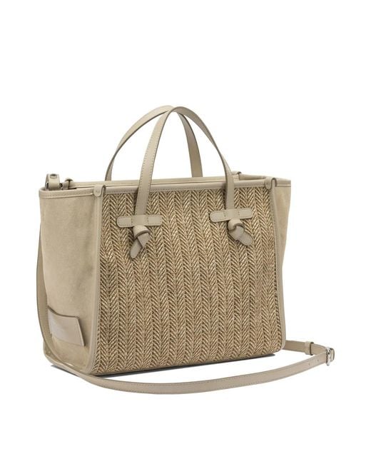 Gianni Chiarini Natural Fabric Leather Bag