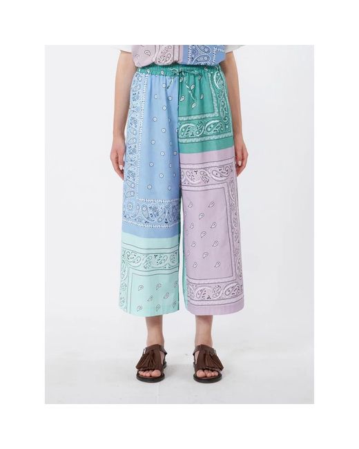 Weekend by Maxmara Blue Wkdpepe Trouser Multicolour