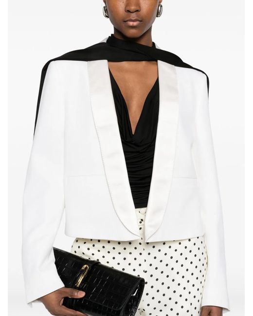 Tom Ford White Wool Tuxedo Jacket