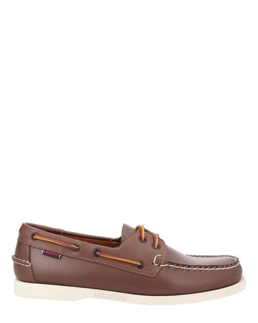Sebago Brown Mocassino Docksides Portland for men