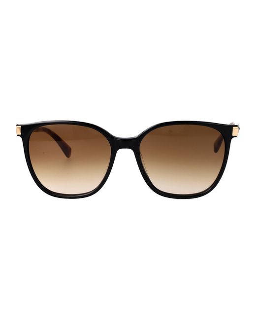 Longchamp Brown Havana Acetate Sunglasses