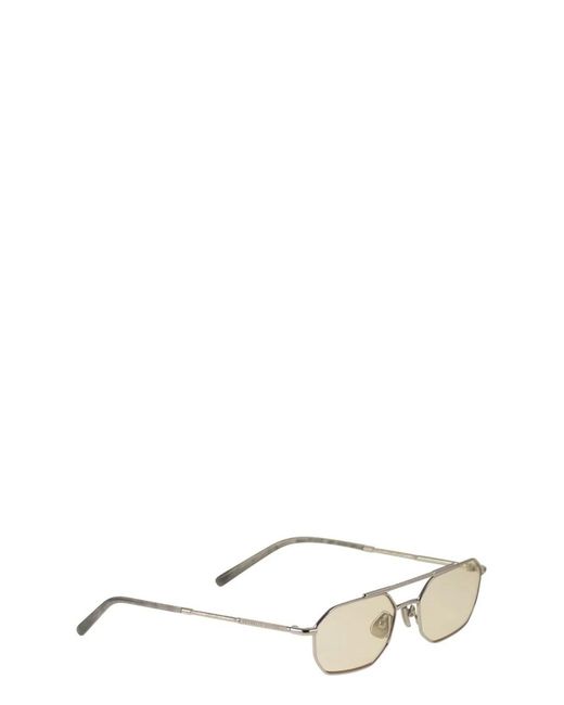 Brunello Cucinelli White Titanium Sunglasses With Polyamide Lenses
