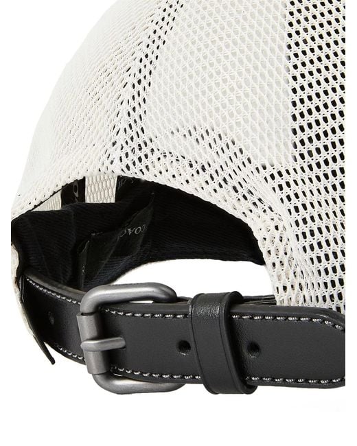 COACH White Embroidered Logo Trucker Hat Cap