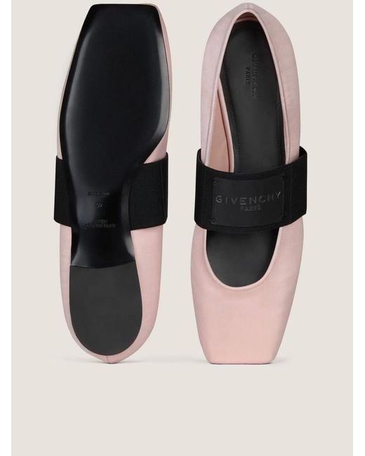 Givenchy Pink Sliced Square Ballerinas