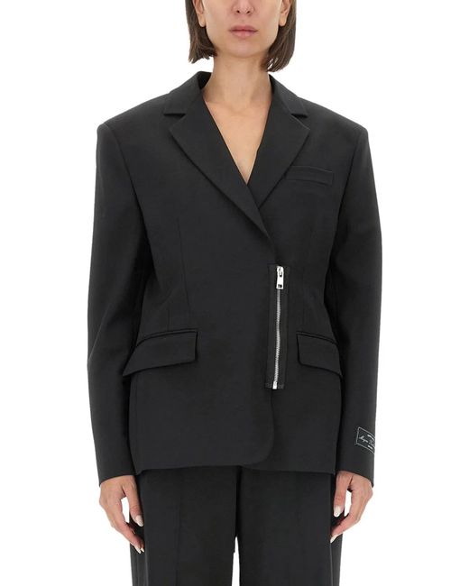 MSGM Black Jacket With Zip