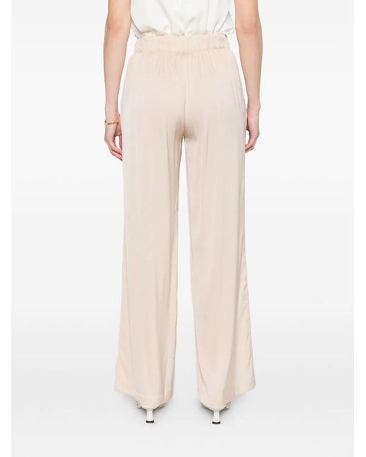 Silk95five White Amalfi Silk Trousers