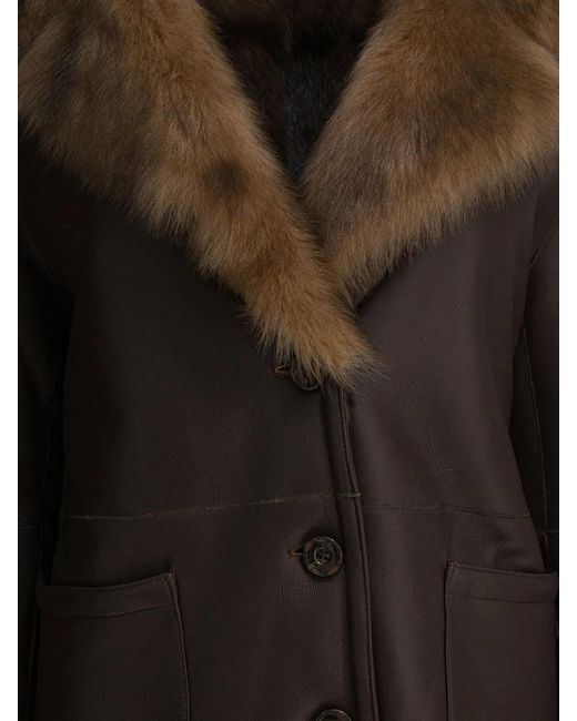 B&W Black B&W Leather Shearling Jacket