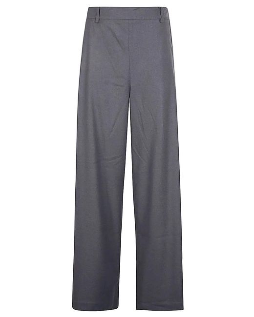 Niu Gray Cotton Blend Wide Leg Pants