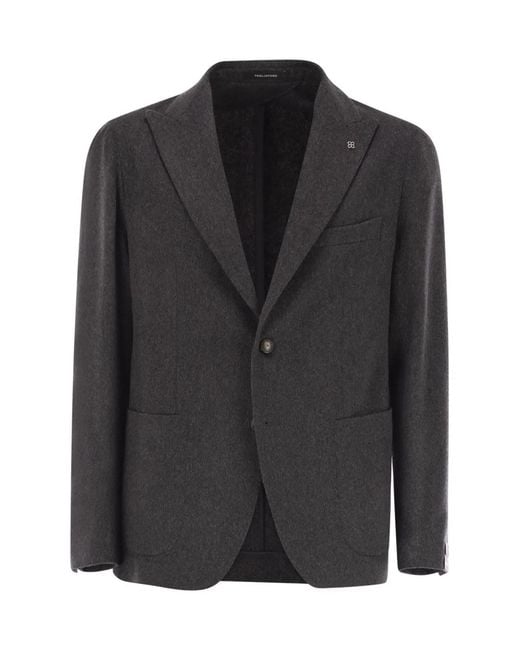 Tagliatore Black Cashmere And Silk Jacket for men