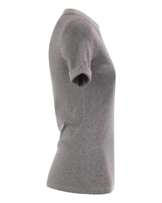Peserico Gray Rib Tshirt