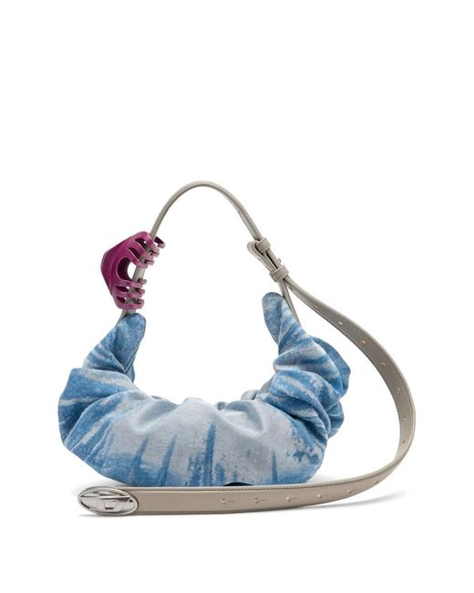 DIESEL Blue Grab Small Hobo Bag