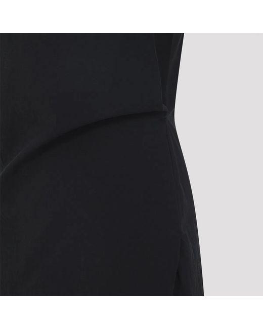 Jacquemus Black La Robe Drap Midi Dress