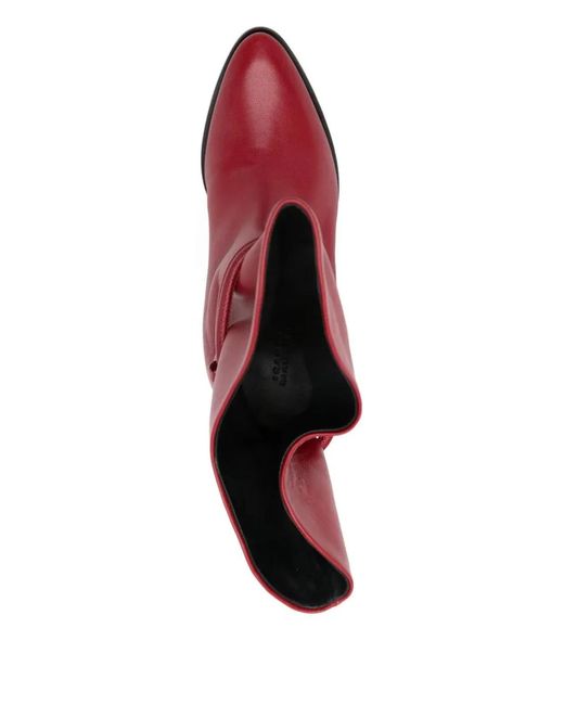 Isabel Marant Red 90Mm Lolya Boots