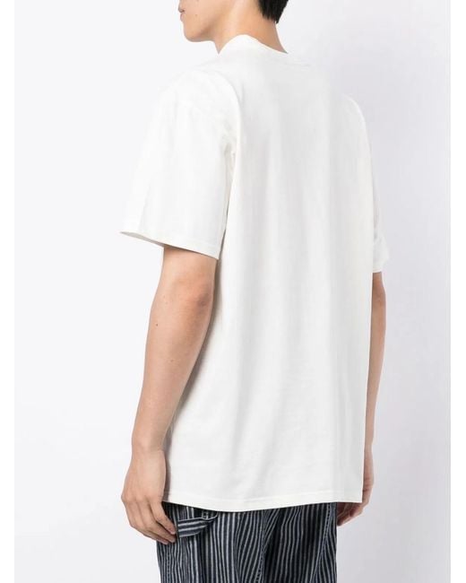 Carhartt White Logo Cotton T-Shirt for men