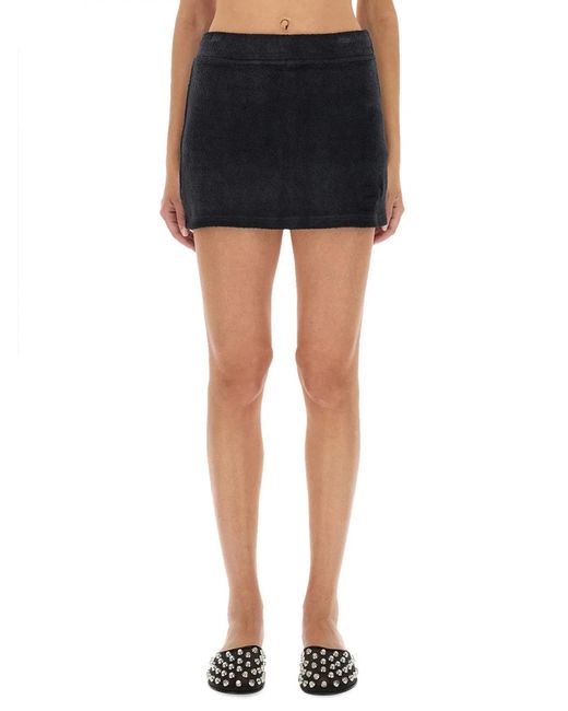 Alexander Wang Black Terry Skirt-Pants