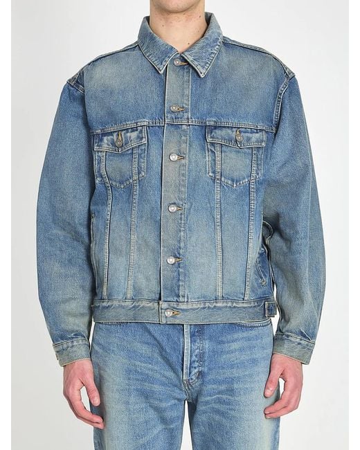 Saint Laurent Blue Trucker Jacket for men