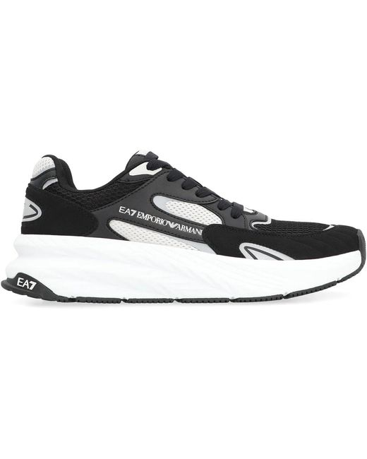 EA7 Black Mesh Sneakers for men
