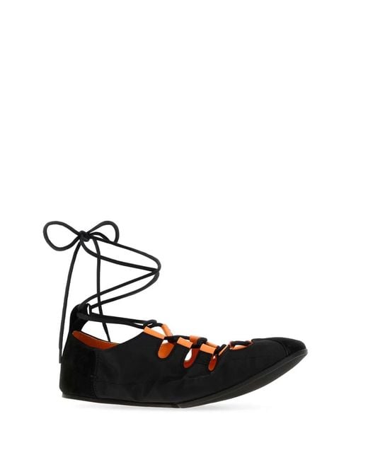 Alaïa Black Alaia Laced Flats