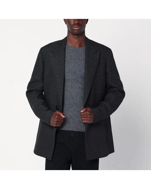 NAMACHEKO Black Melange Prince Of Wales Jacket for men