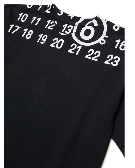 MM6 by Maison Margiela Black T-Shirt With Logo
