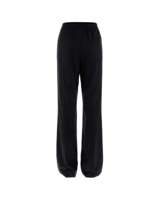 Moncler Black Graphite Wool Blend Pant