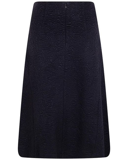 Dries Van Noten Blue "Husosy" Flared Midi Skirt