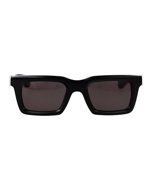 McQueen Black Acetate Sunglasses for men