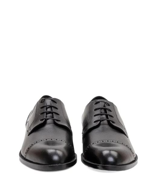 Boss White Leather Dress Shoes for men