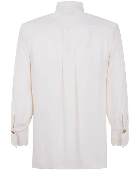 Elisabetta Franchi White 3/4 Sleeve Shirt