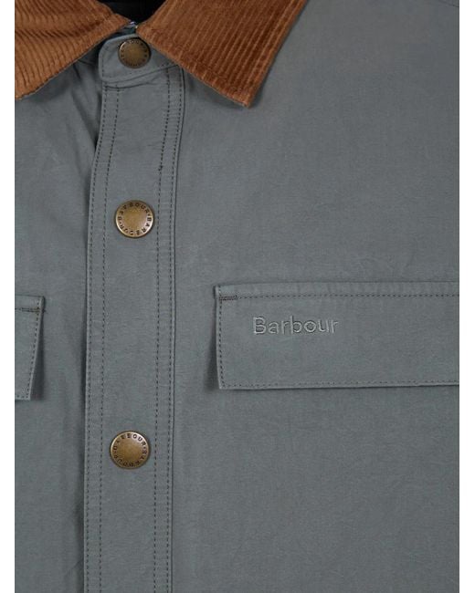 Barbour Gray "Spey" Overshirt Jacket for men