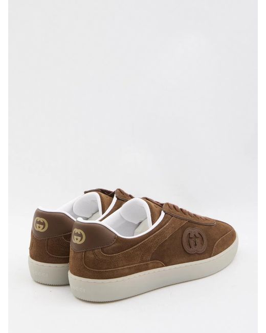 Gucci Brown Suede G75 Sneakers for men