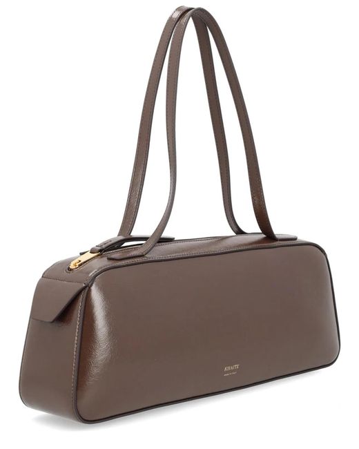 Khaite Brown Calfskin Shoulder Bag