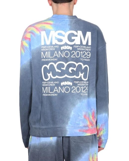 MSGM Blue X Butter Studio Sweatshirt for men