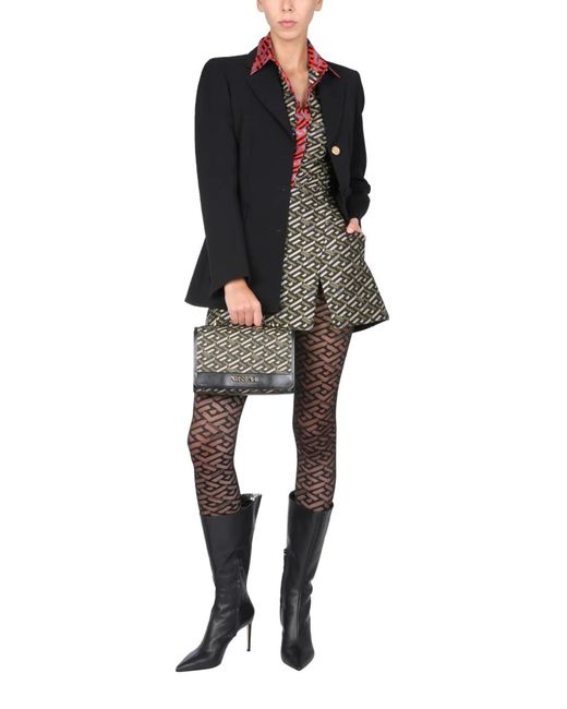 Versace Black Jacket With Medusa Button