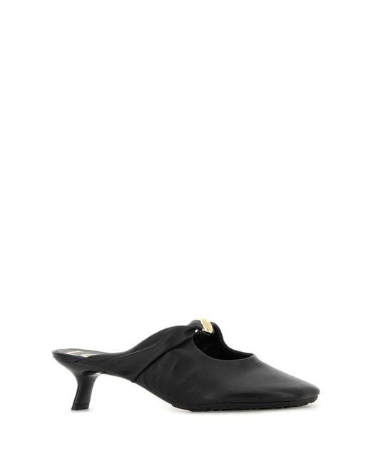 Loewe Black Pebble Soft Mule 45