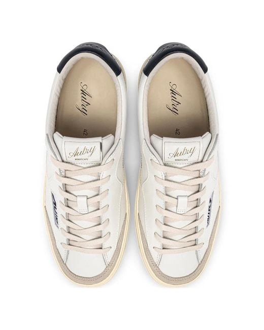 Autry White Windscape Logo-Detail Sneakers for men