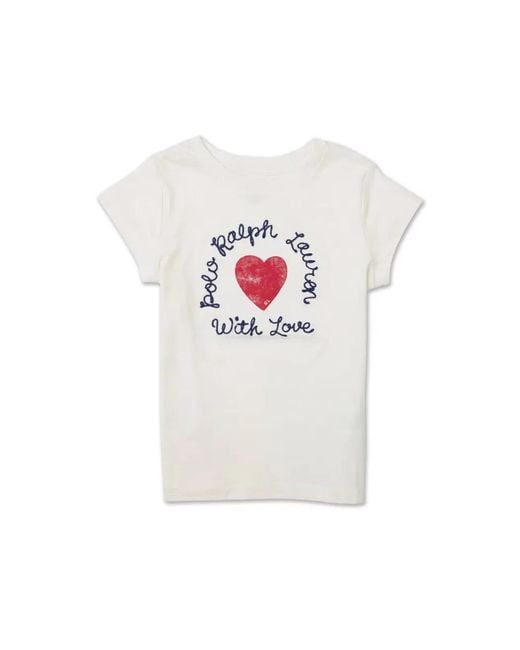 Polo Ralph Lauren White "Heart" Logo T-Shirt
