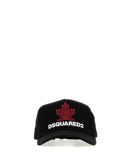 DSquared² Black Baseball Cap for men